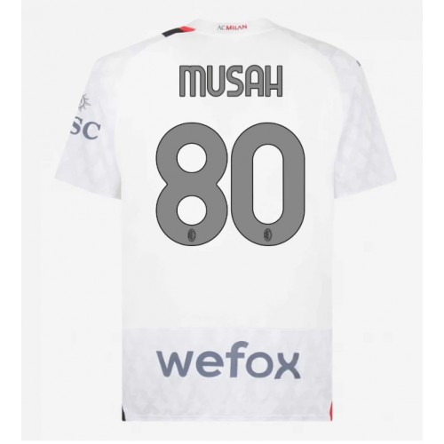 Fotbalové Dres AC Milan Yunus Musah #80 Venkovní 2023-24 Krátký Rukáv